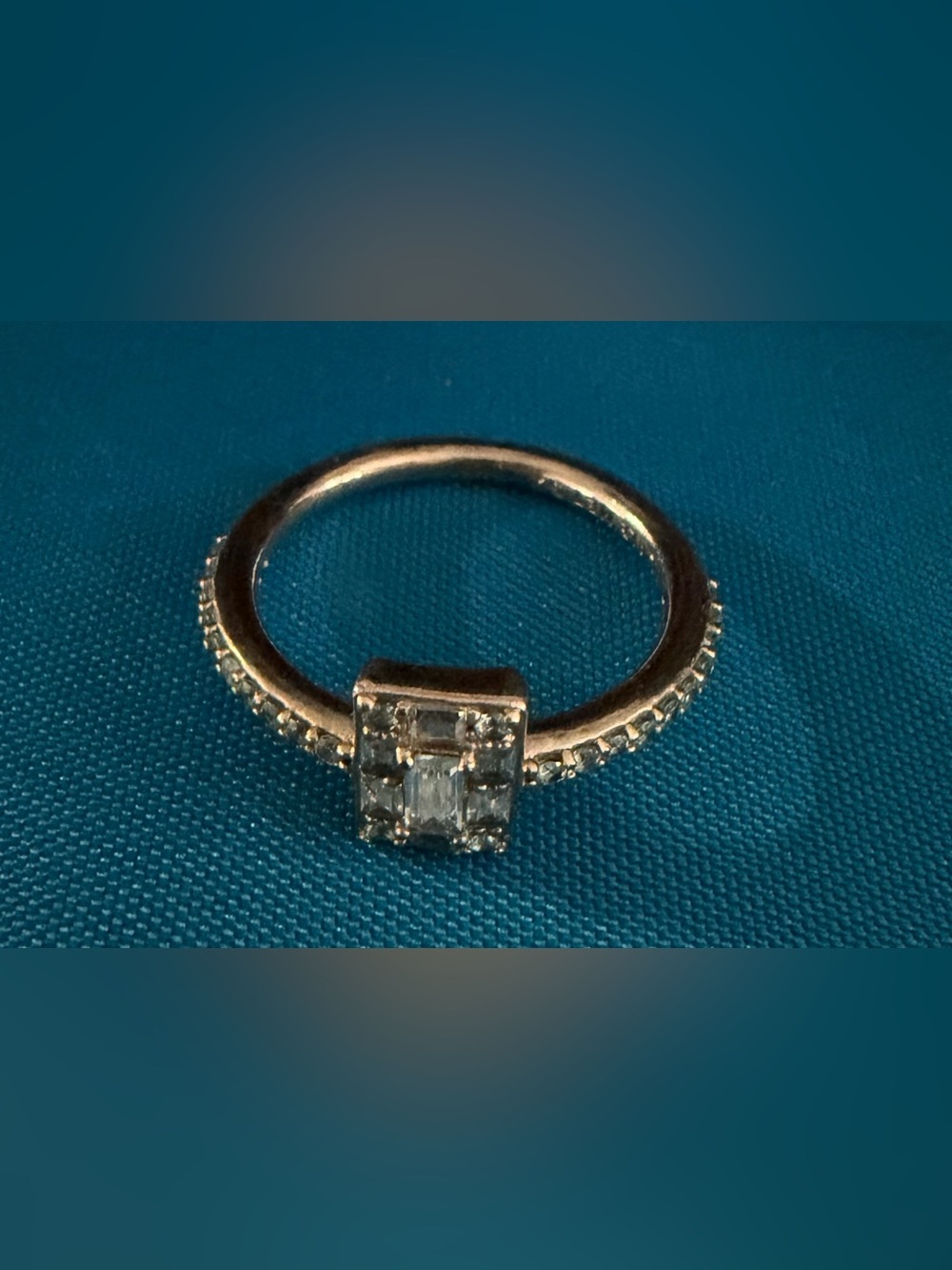 Pandora Sparkling Square Halo Ring Size 6